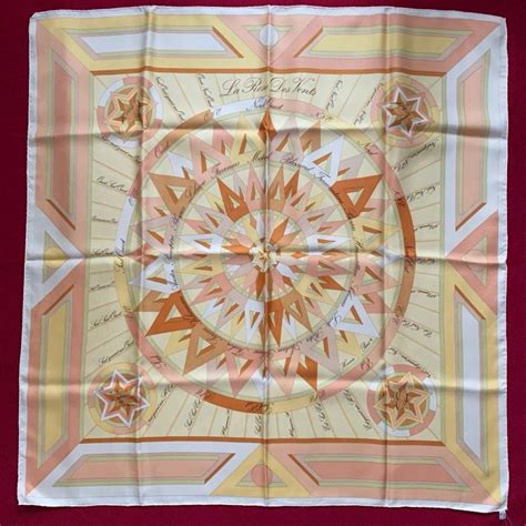 foulard hermes rose des vents